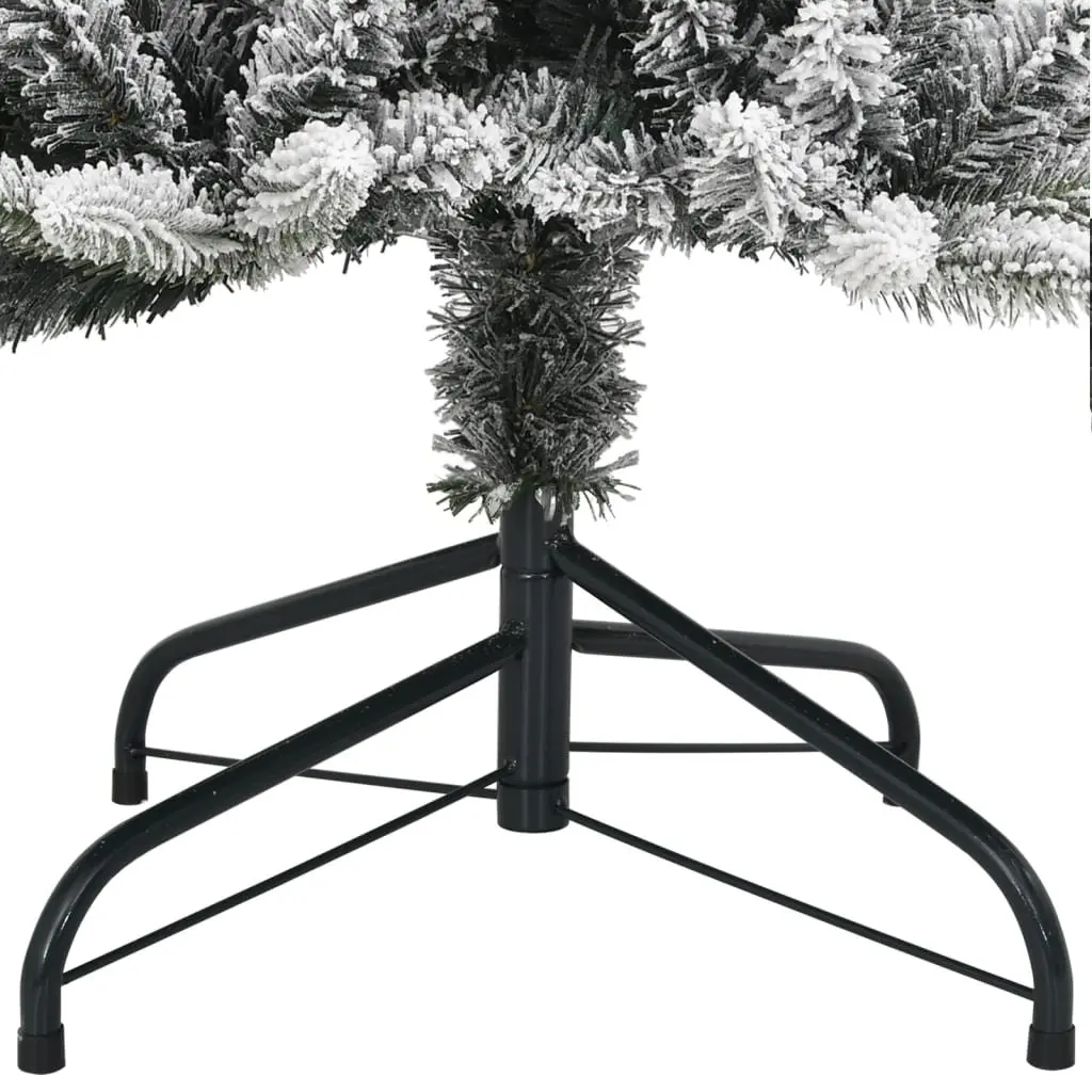 Artificial Christmas Tree Green 180cm 300 LED Lights Flocked Snow