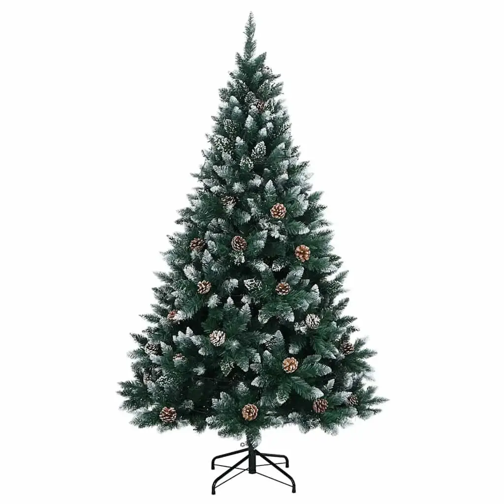 Artificial Christmas Tree Green 180cm 300 LEDs Hinged Branches