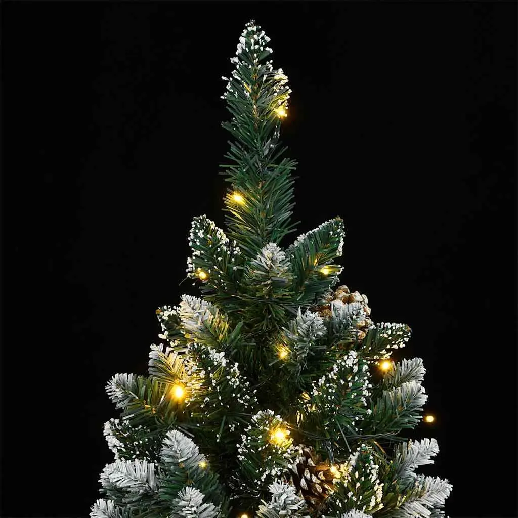 Artificial Christmas Tree Green 180cm 300 LEDs Hinged Branches
