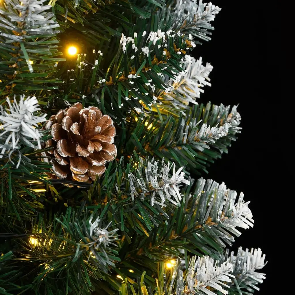 Artificial Slim Christmas Tree Green 150cm 150 LED Lights 8 Modes