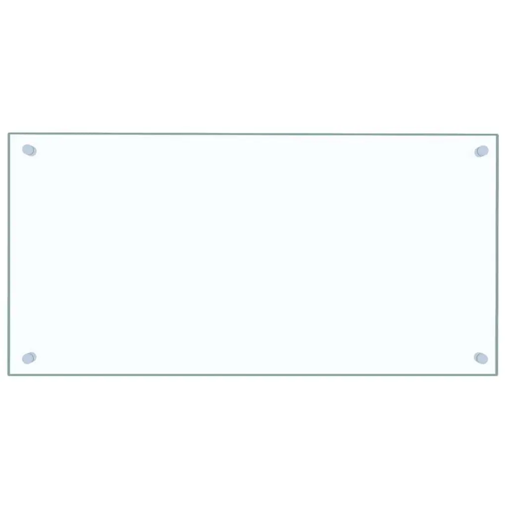 Kitchen Backsplash Transparent 80x40 cm Tempered Glass Splash Guard Set of 2