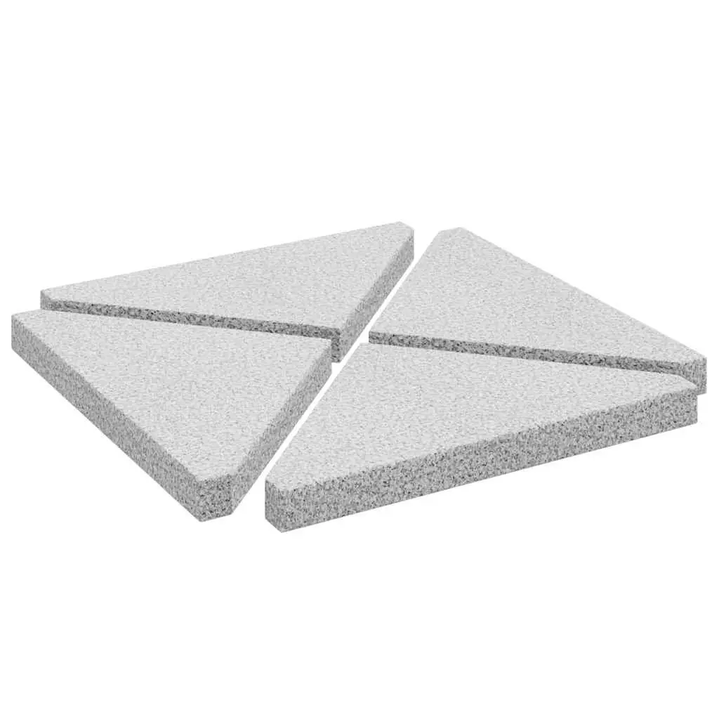 Umbrella Weight Plates Grey Triangular 4 Piece Outdoor Parasol Stabiliser