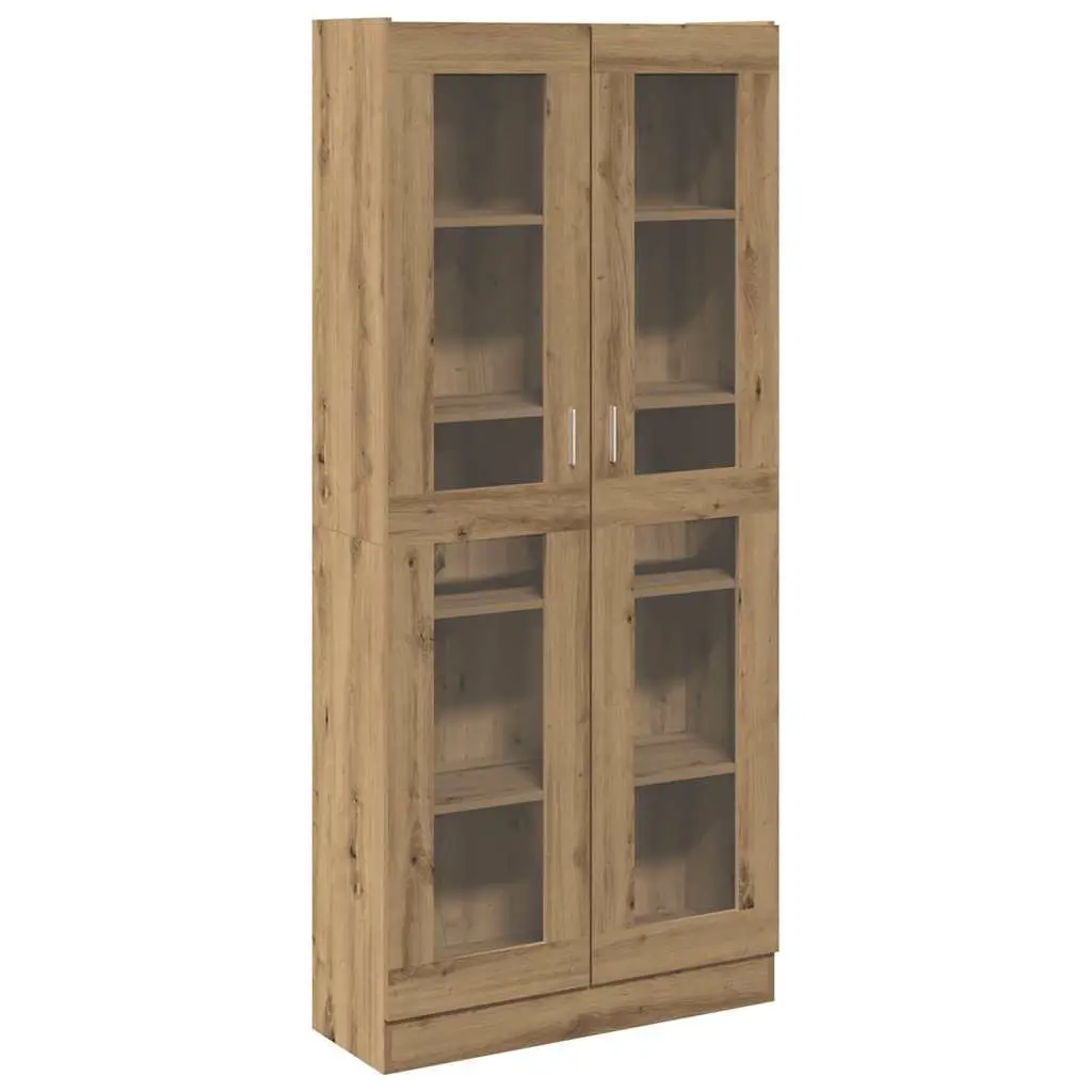 Highboard Standing Cabinet Bookcase Engineered Wood Brown Decorative Storage