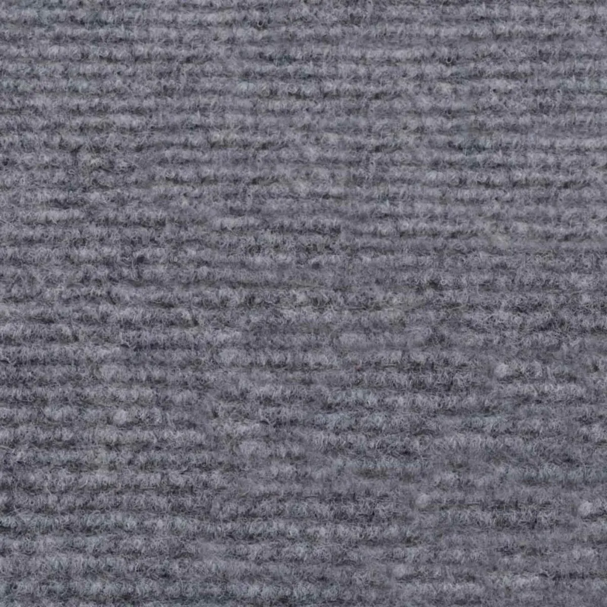 Runner Rug Grey 1.2 x 10m Polyester Ribbed Texture Non-Slip Surface Indoor Outdoor