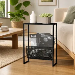 Black Steel Magazine Rack: Reliable and Efficient