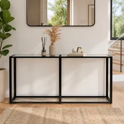 Concise Design: Tempered Glass Console Table