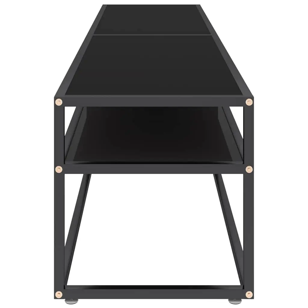 TV Cabinet Black Glass 180 x 40 x 40.5 cm Tempered Glass Shelving Unit