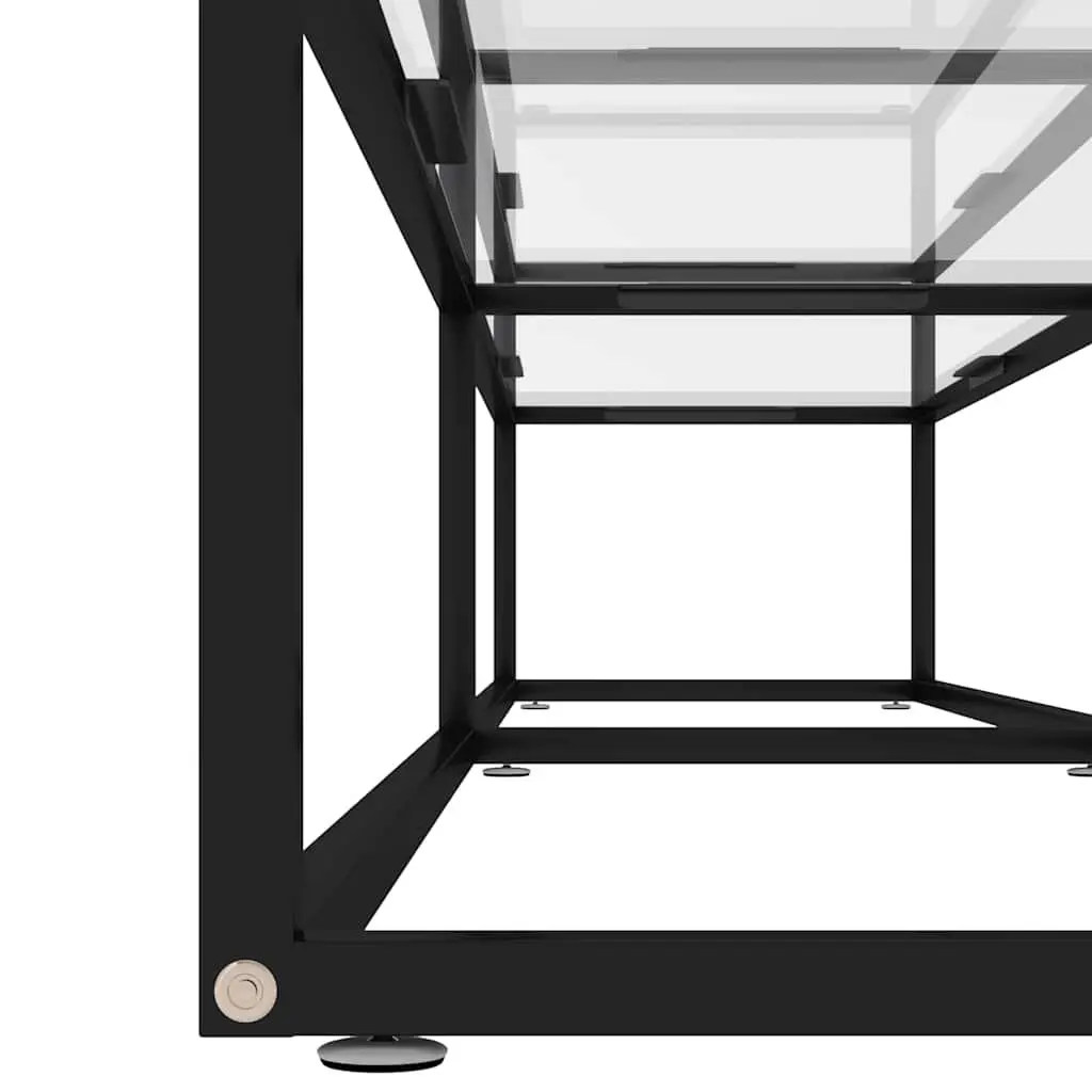 TV Cabinet Tempered Glass Transparent Living Room Storage Display Shelf Unit