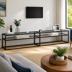 Compact Tempered Glass TV Cabinet for Modern Homes