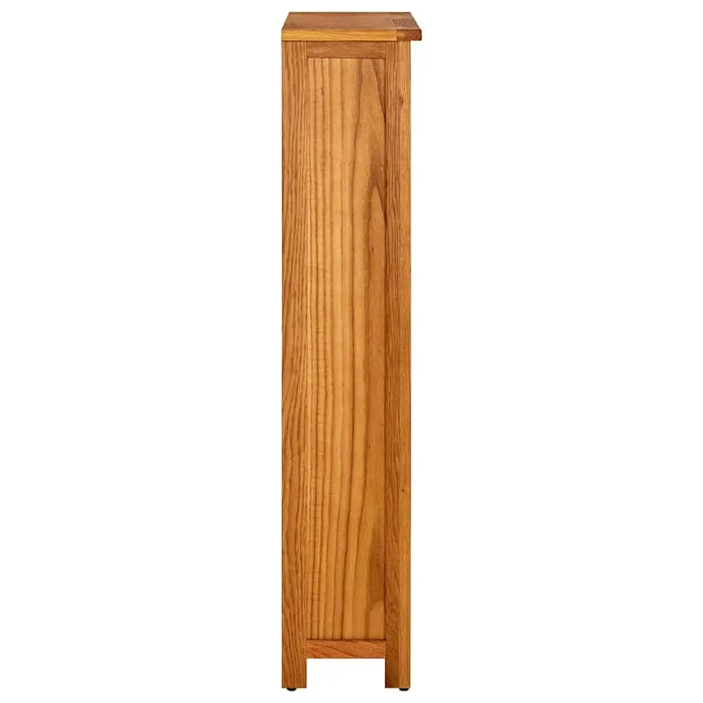 4-Tier Bookcase Brown 70x22x110 cm Solid Oak Wood Standing Shelf Storage Display Unit