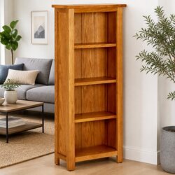Compact 4-Tier Wooden Bookcase - Easy Storage Solution
