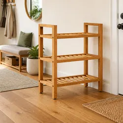 3-Shelf Wooden Shoe Rack: Efficient and Stylish