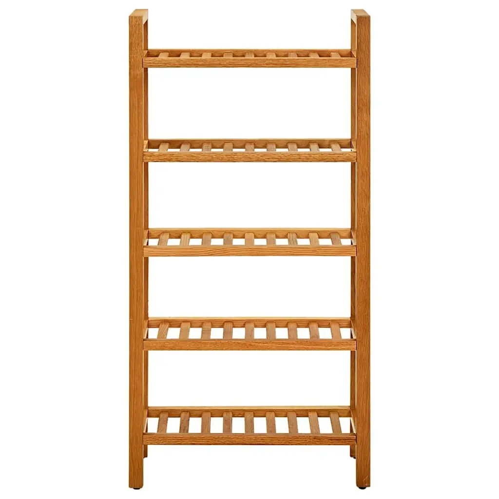 Shoe Rack Brown 5 Shelves Wooden Storage Organiser Hallway Entryway