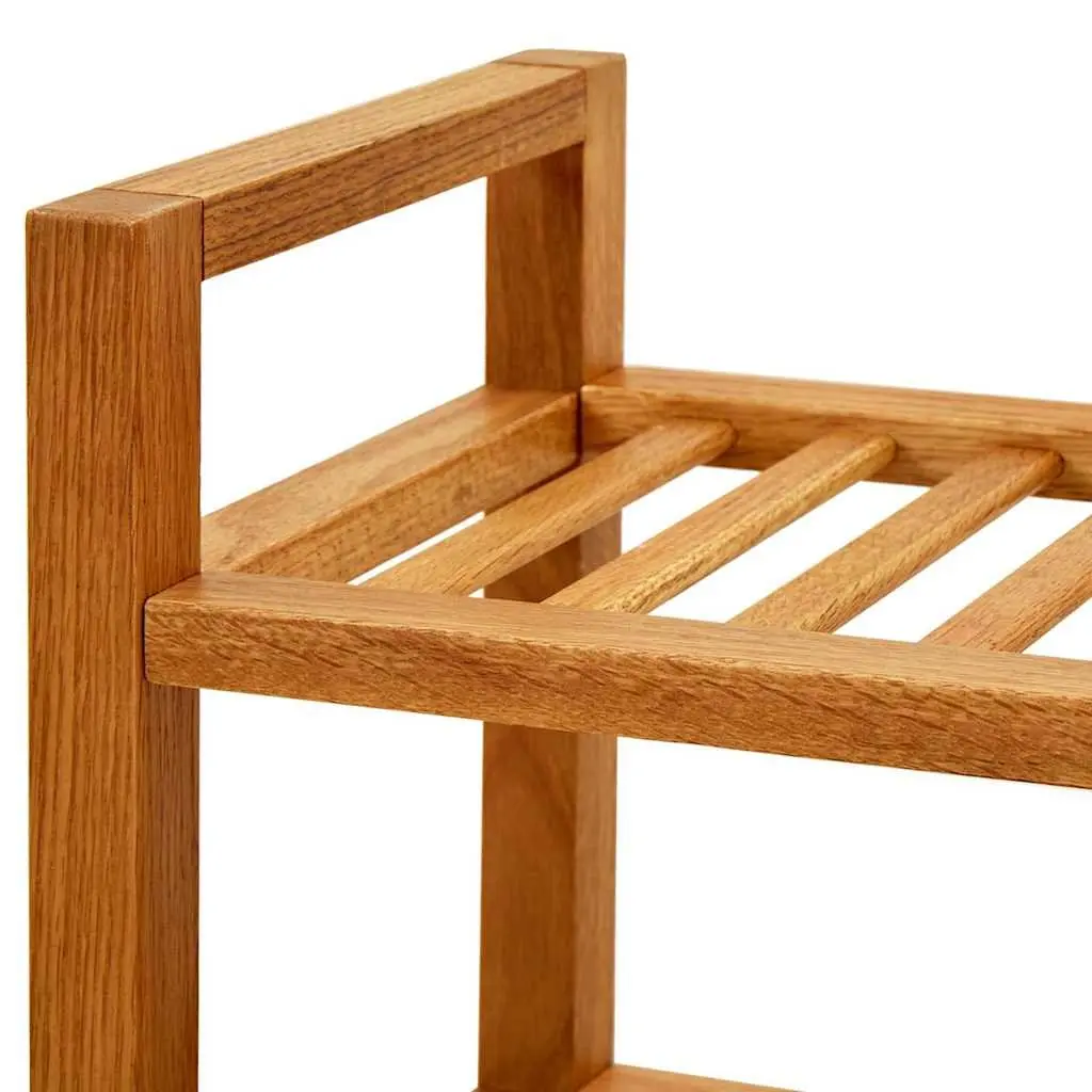Shoe Rack Brown 5 Shelves Wooden Storage Organiser Hallway Entryway