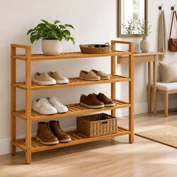 Compact Solid Wood Shoe Rack - Perfect for Any Home