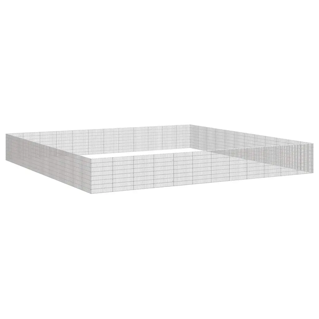 Small Animal Enclosure Silver 48 Panel Pen Cage Exercise Run Playpen