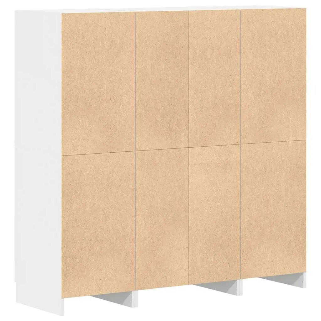 3 Piece Kitchen Cabinet Set White Wall Mounted Storage Shelves Organiser
