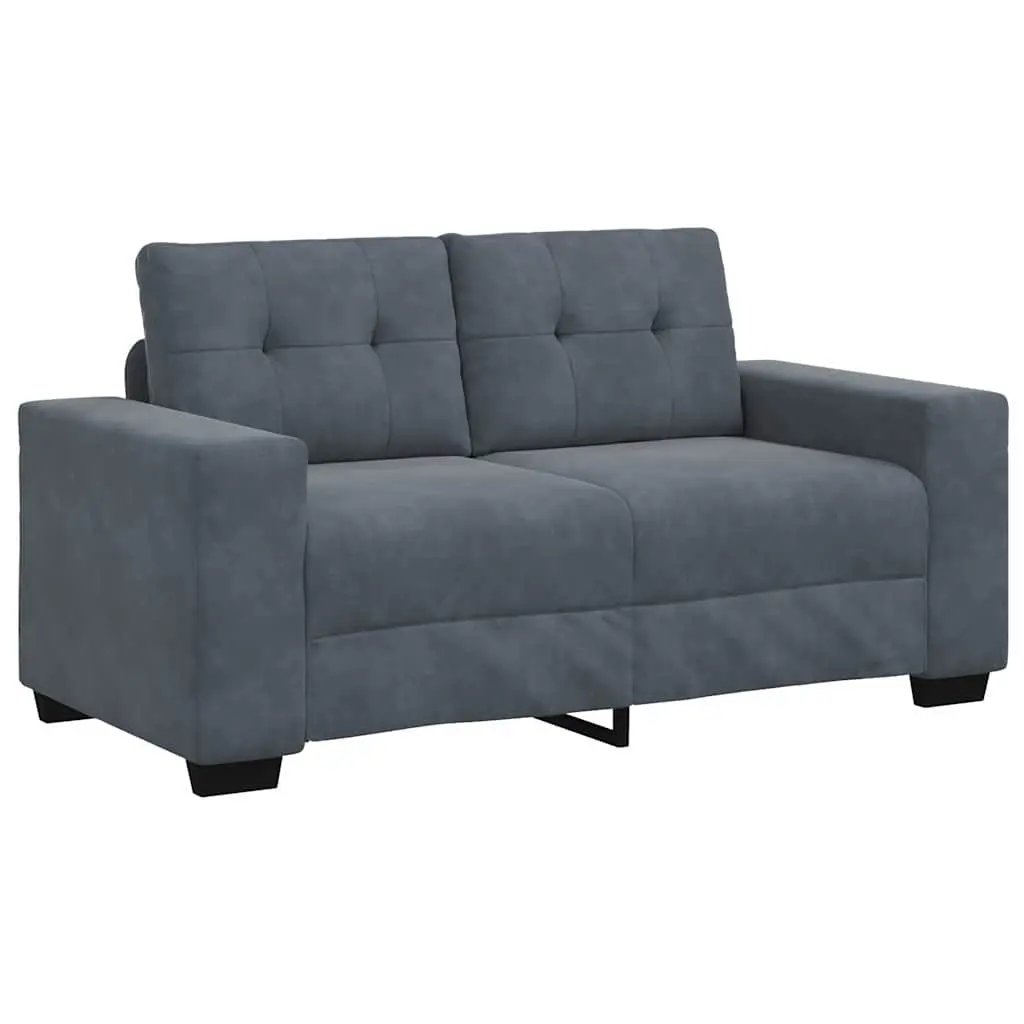 3 Piece Modern Lounge Suite Grey Velvet Sofa Set Armchair 2 Seater 3 Seater
