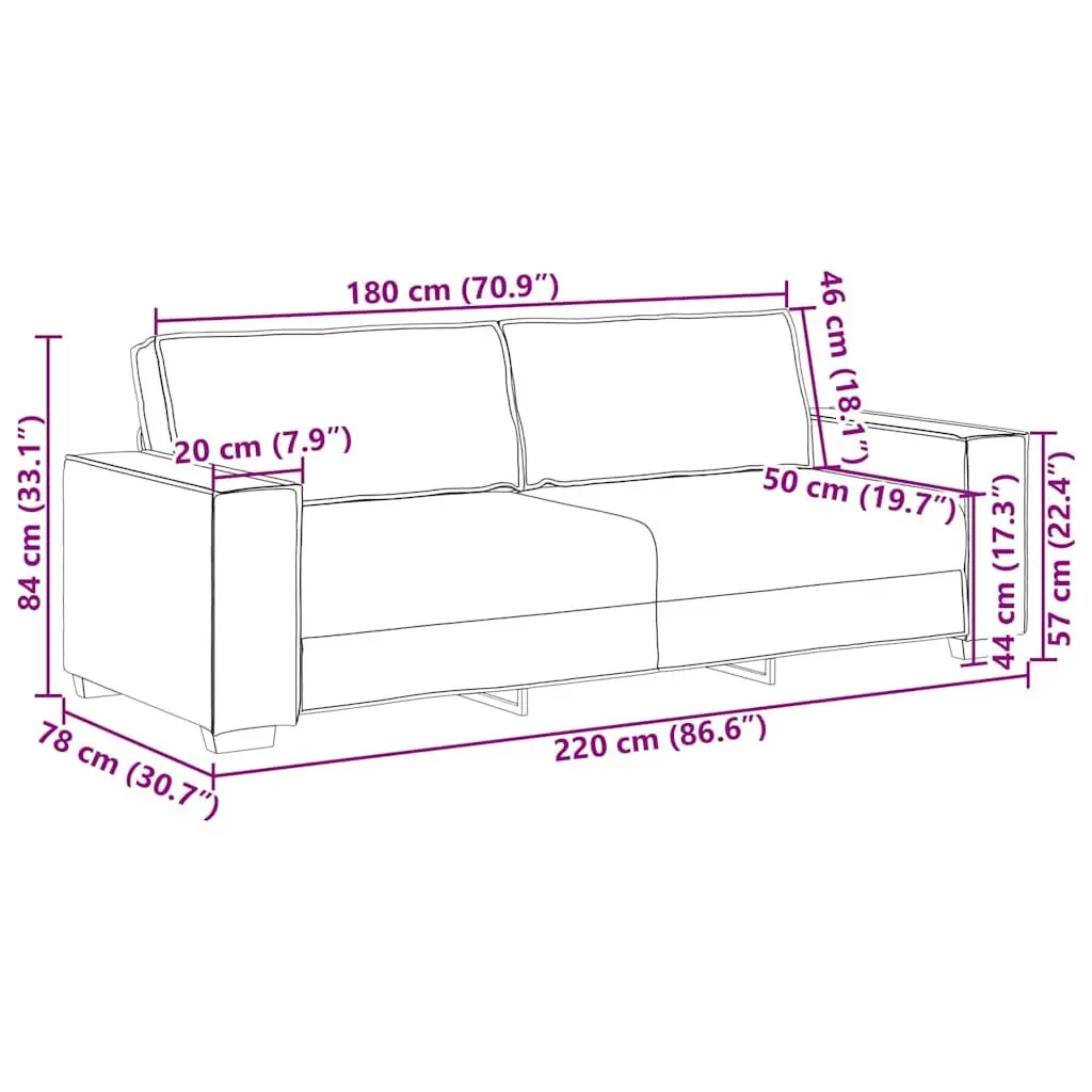 2 Piece Sofa Set Grey Velvet Thickly Padded Armrests Suitable for Living Room