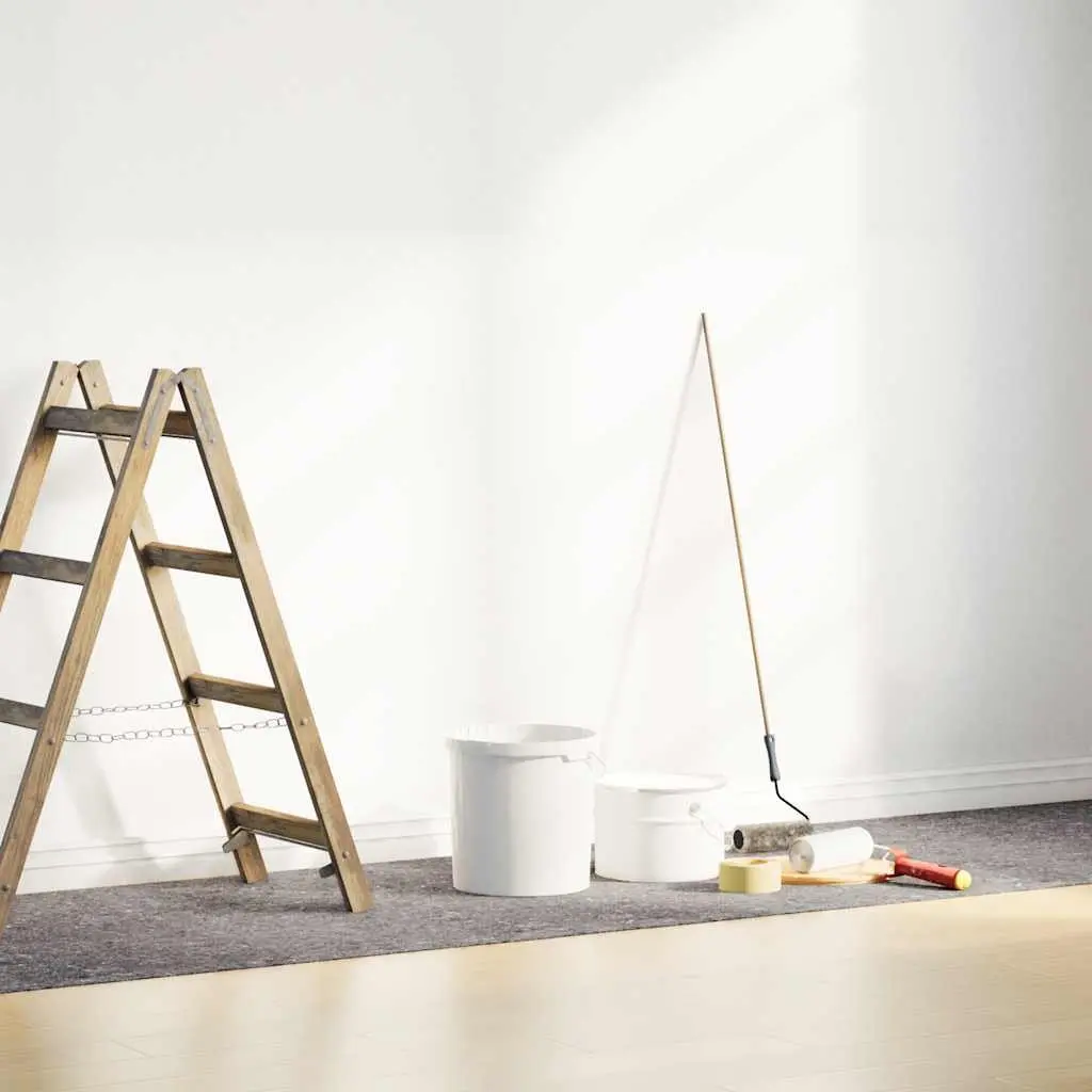 Painter Fleece Grey 25m x 1m Non-slip Water-resistant Floor Protection 2 Rolls