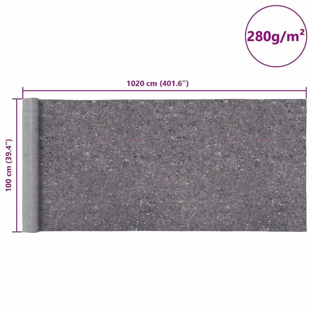 Painter Fleece Grey 1m x 10m Non-slip Water-resistant Floor Protection 2 Pack
