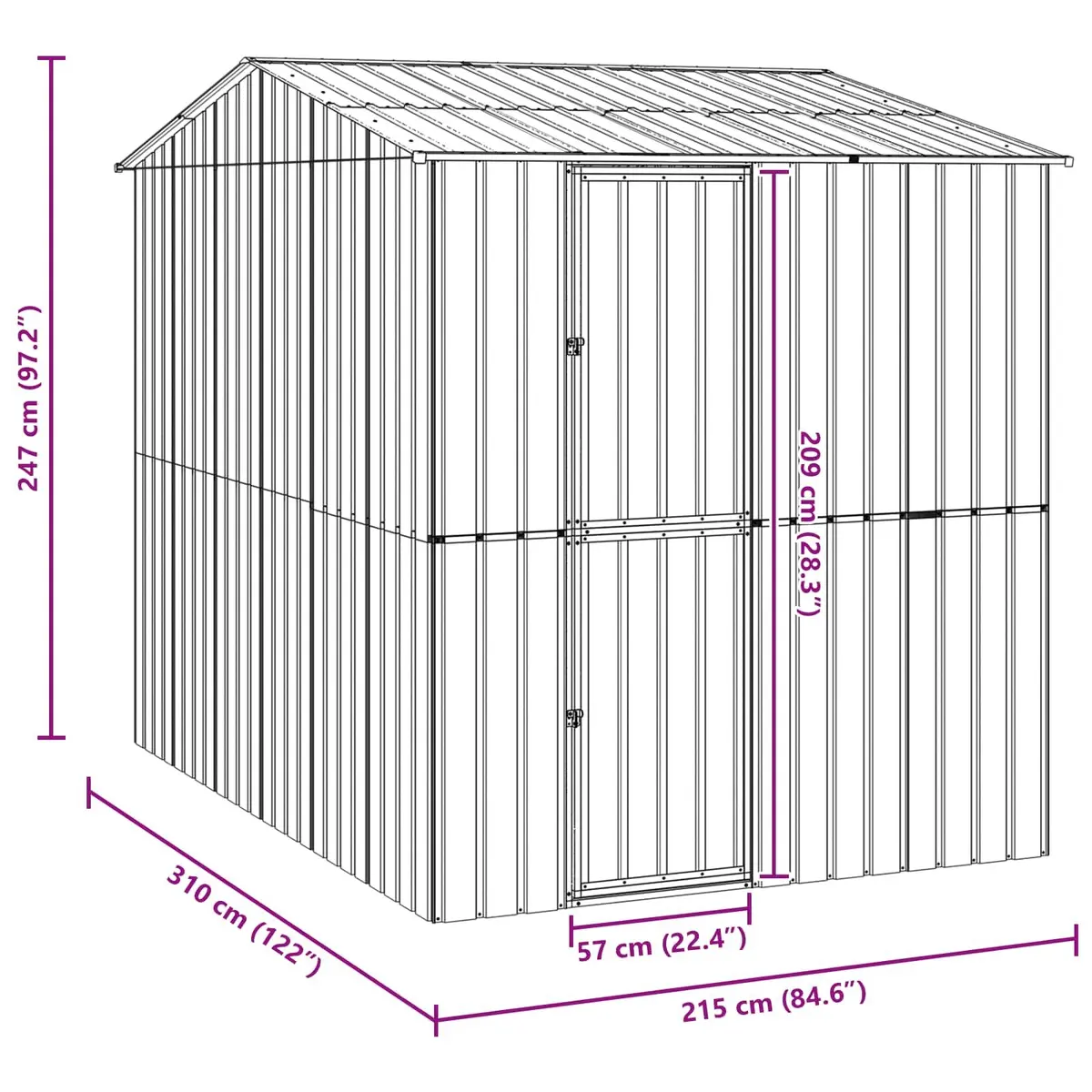 Outdoor Bird Cage Anthracite Galvanised Steel Garden Aviary Rectangular