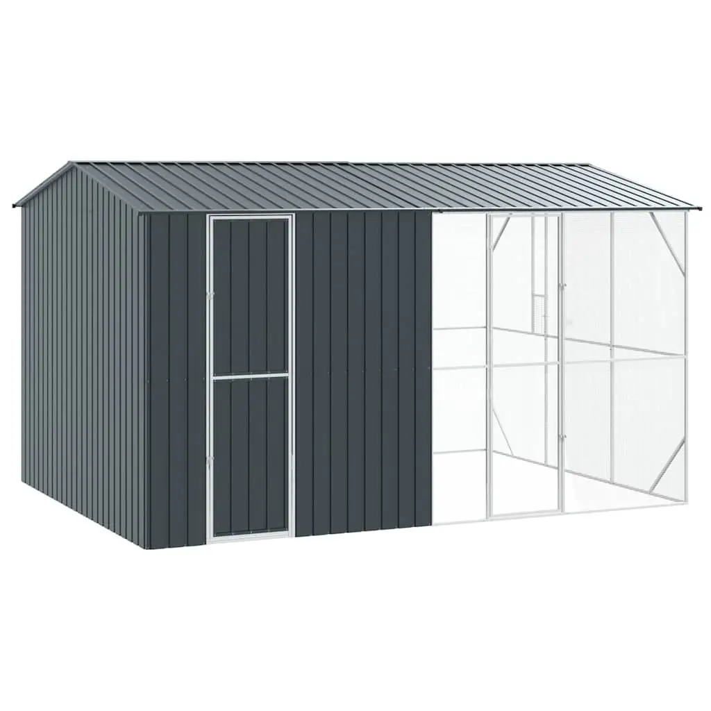 Bird Cage Anthracite Large Spacious Galvanised Steel Outdoor Aviary