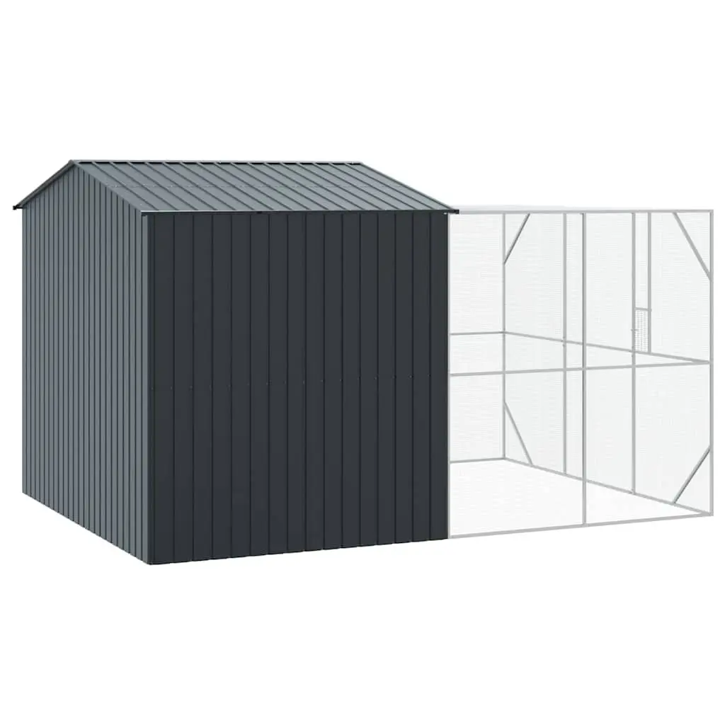 Bird Cage Anthracite Rectangular Galvanised Steel Outdoor Aviary