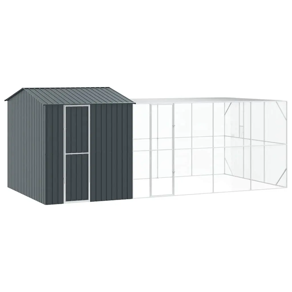 Bird Cage Anthracite Rectangular Galvanised Steel Outdoor Aviary