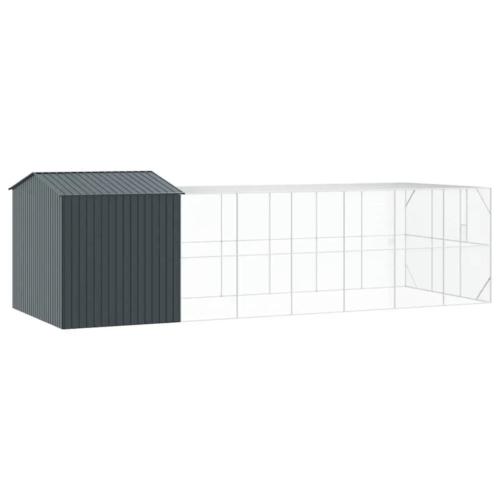 Bird Cage Anthracite Galvanised Steel Rectangular Outdoor Aviary Shelter