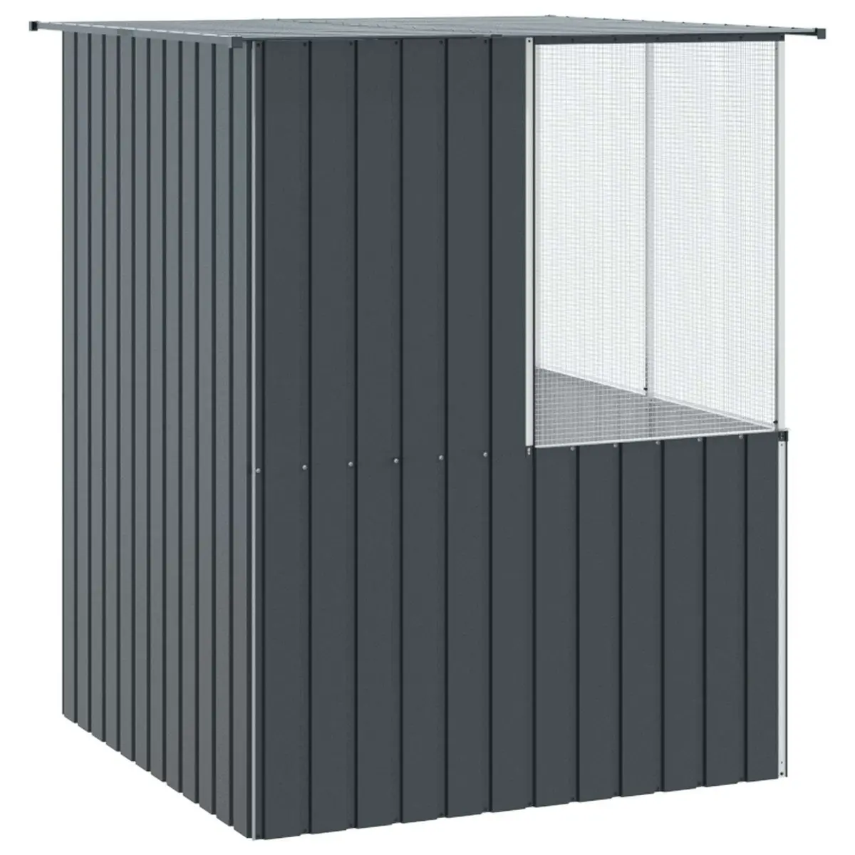 Bird Cage Anthracite Rectangular Galvanised Steel Outdoor Garden Aviary