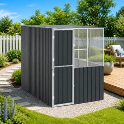 Compact Outdoor Bird Cage with Modern Appeal