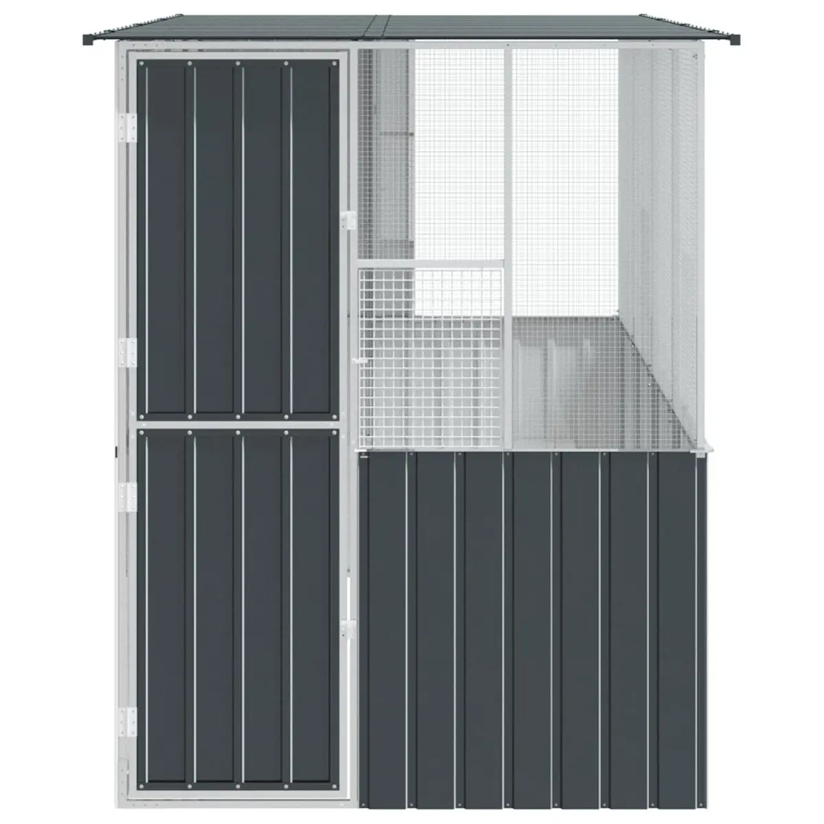 Bird Cage Anthracite 165 x 318 x 200 cm Galvanised Steel Frame Outdoor Garden