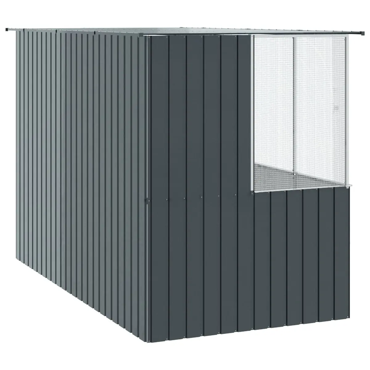 Bird Cage Anthracite 165 x 318 x 200 cm Galvanised Steel Frame Outdoor Garden