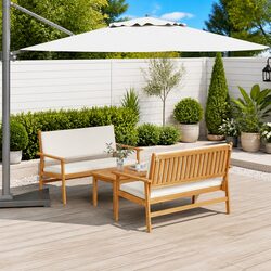 Quality Outdoor Garden Sofa Set - 3 Pieces