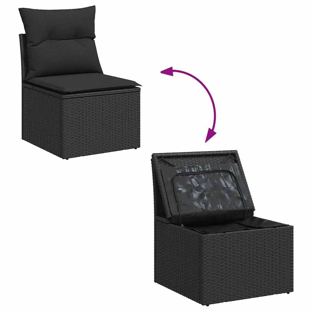 Black Garden Sofa Set for Outdoor Spaces