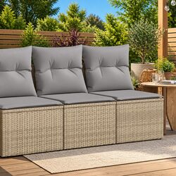 Outdoor Sofa Set 2-Piece Rattan Furniture