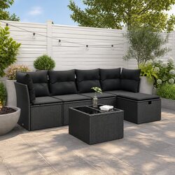 Chic Modular Garden Sofa Set – 6 Pieces for Outdoors
