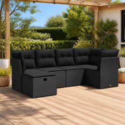 Concise 6-Piece Garden Sofa Set for Outdoor Spaces