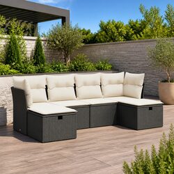 Compact and Effective: 6-Piece Garden Sofa Set