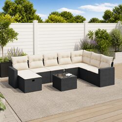 Compact and Stylish 9 Piece Outdoor Sofa Set