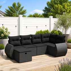 6-Piece Garden Sofa Set for Outdoors