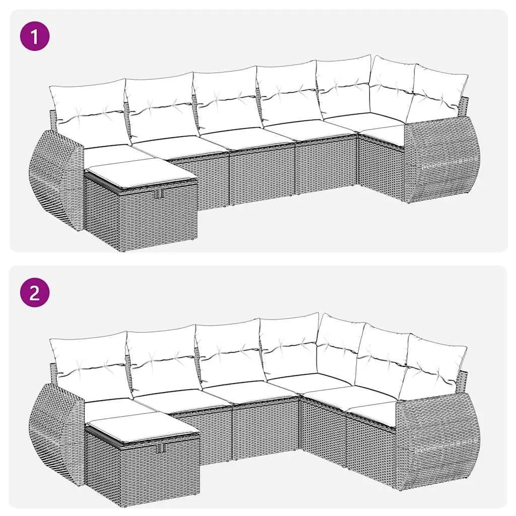 7 Piece Garden Sofa Set