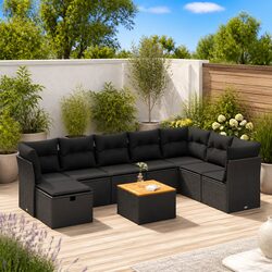 Compact and Versatile 9 Piece Outdoor Sofa Set