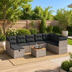 Get Cozy with the 9 Piece Garden Sofa Set for Outdoors