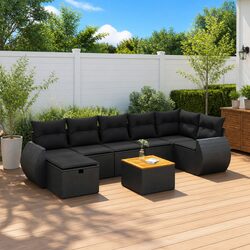 Compact 8 Piece Garden Sofa Set for Outdoor Use