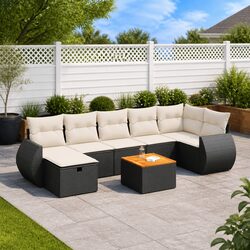 Garden Sofa Set 8 Piece Outdoor Furniture Patio Sectional with Cushions Storage