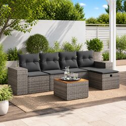 Compact and Stylish 6-Piece Outdoor Sofa Set