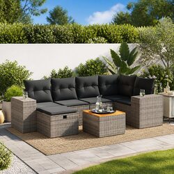 Compact 7 Piece Garden Sofa Set for Outdoor Relaxation