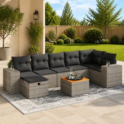 8-Piece Outdoor Sofa Set in Grey